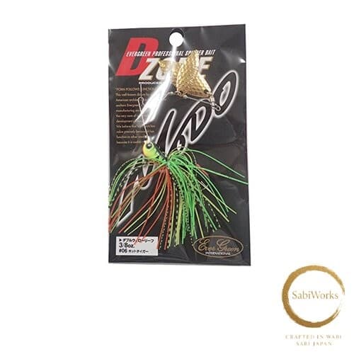 New Evergreen Spinnerbait D-Zone Double Willow Leaf 3/8oz Hot Tiger #06 - Image 1
