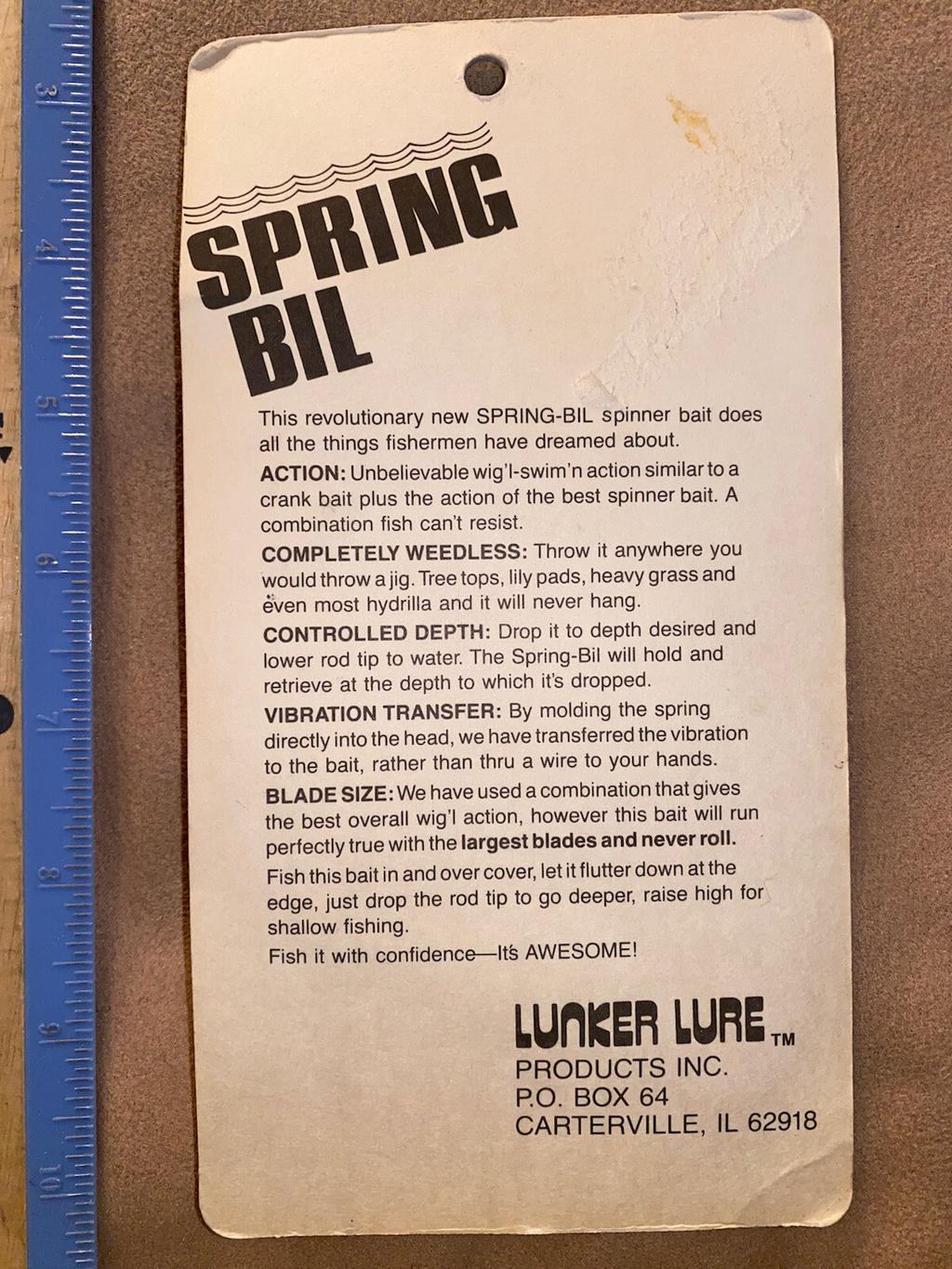 TUFF FIND!Unknown chatterbait,LIVING RUBBER SKIRT!!!spring Bil Lure Discontinued - Image 8