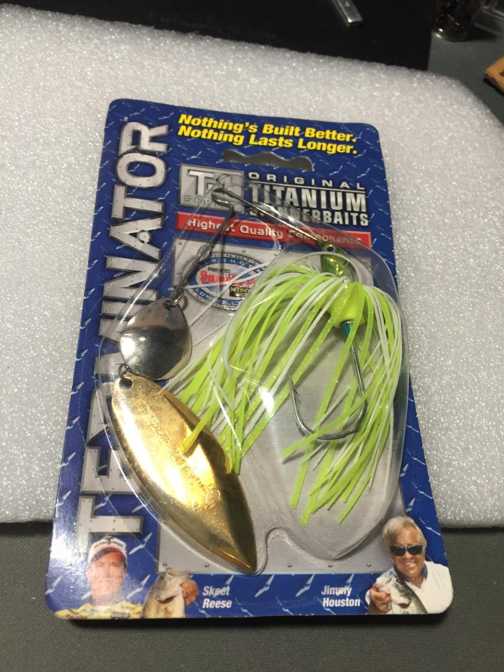 DISCONTINUED TERMINATOR T-1 TITANIUM 3/8 OZ. SPINNERBAIT NOC - Image 1