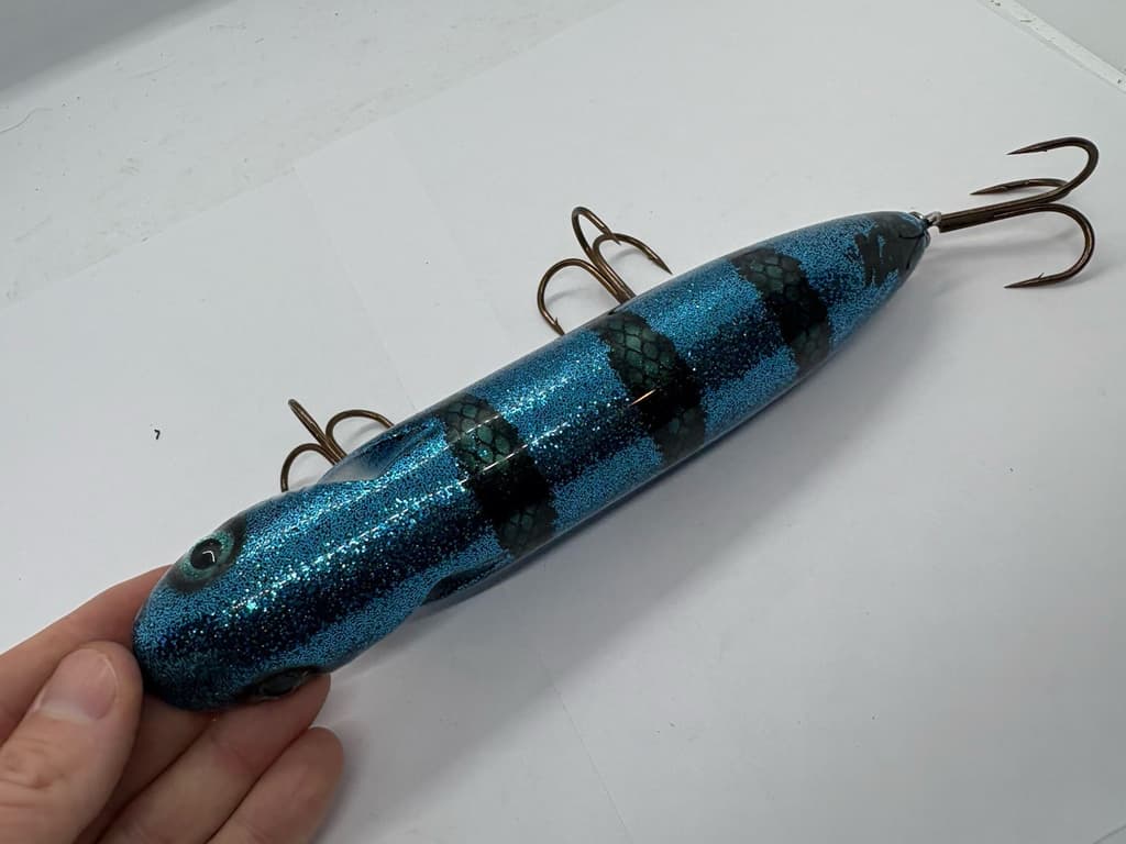 8” Wick Onez Cutty Ice Cold Glitter Perch Jerkbait Crankbait Musky Lure - Image 4