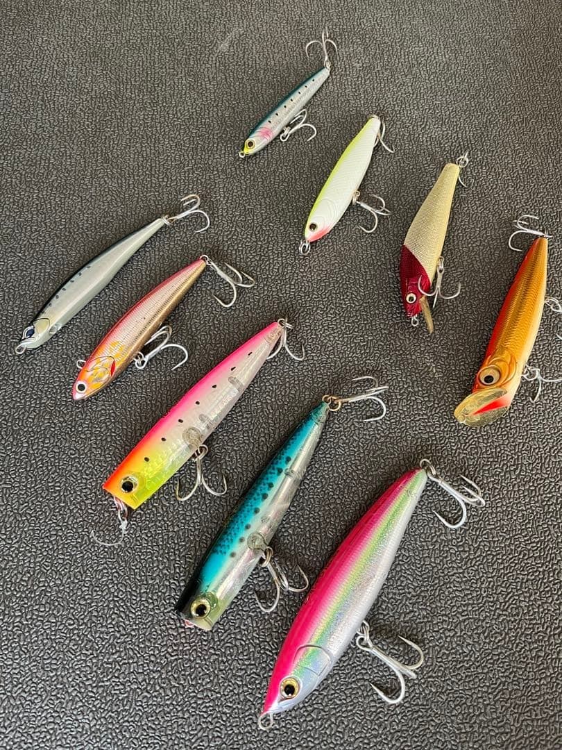 Bundle of 9 saltwater lures including Loaded and Pop Queen - Image 1
