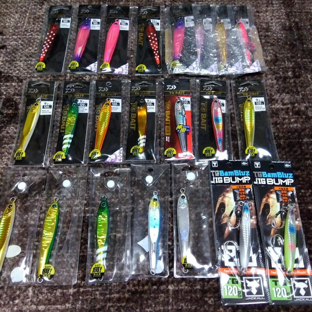 Daiwa Saltiga TG Bait 180g 120g Set Bumble's TG Slow Jigging Metal Jig - Image 1