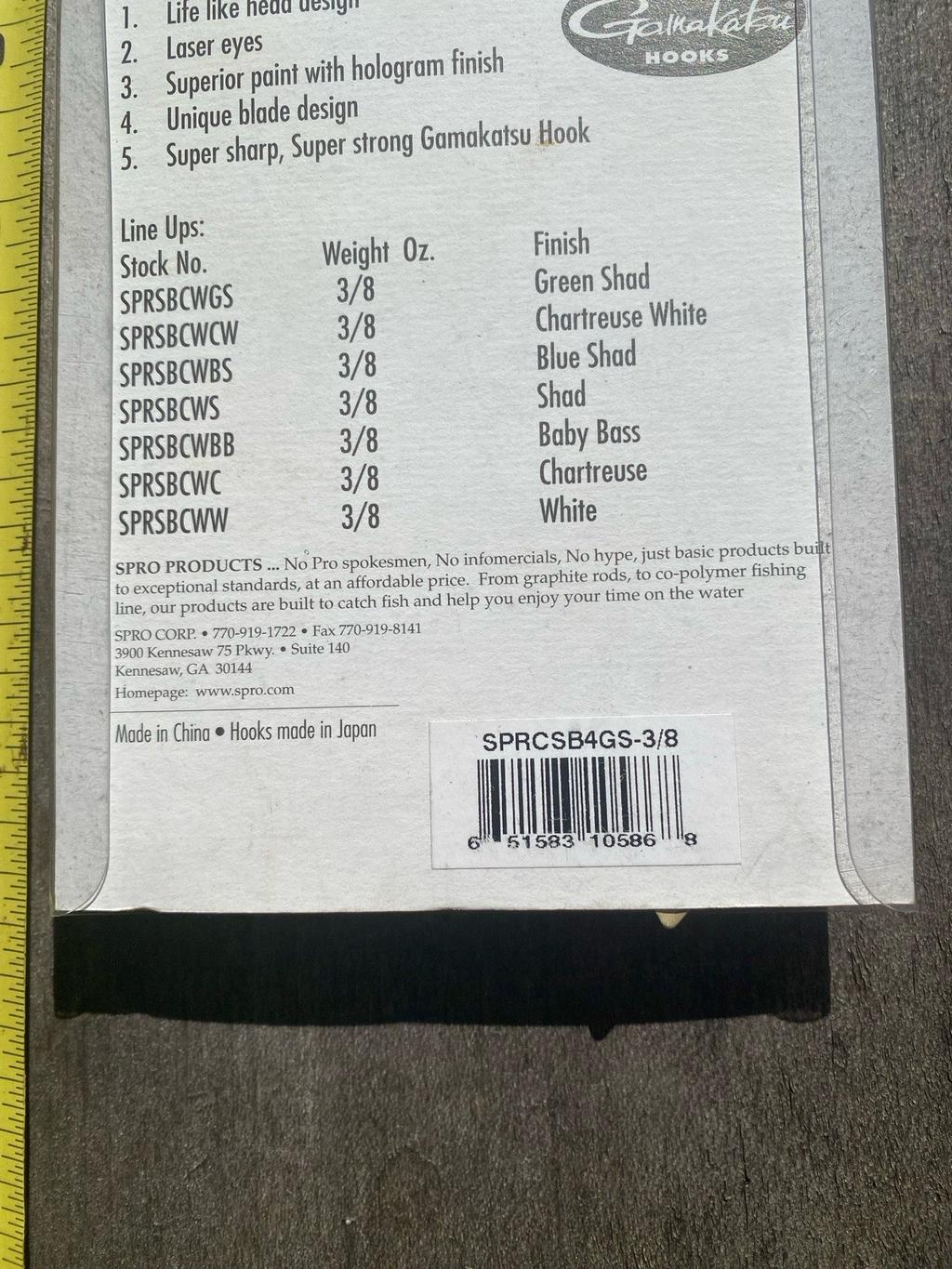 TUFF FIND VINTAGE SPRO 4 BLADE SPINNERBAIT FISHING LURES Discontinued NOS 3/8 OZ - Image 10