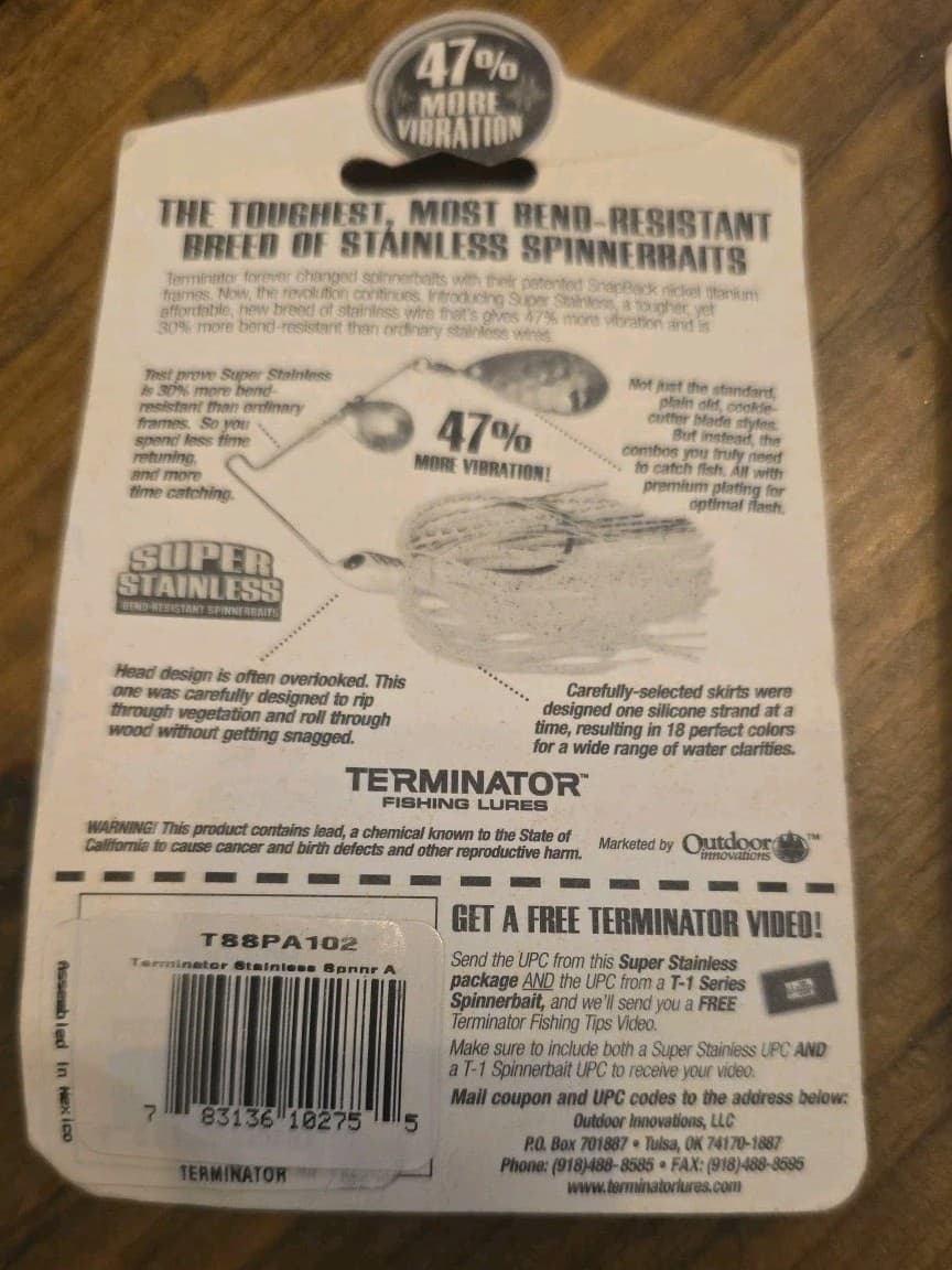 Rare Terminator Super Stainless Spinnerbait Lot Of 3  - Image 7