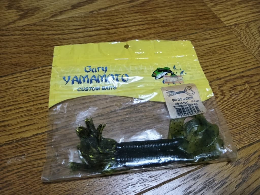 Gary Yamamoto Big Double Tail Flag Love Watermelon Black Flake 2 Bottles Shippin - Image 1