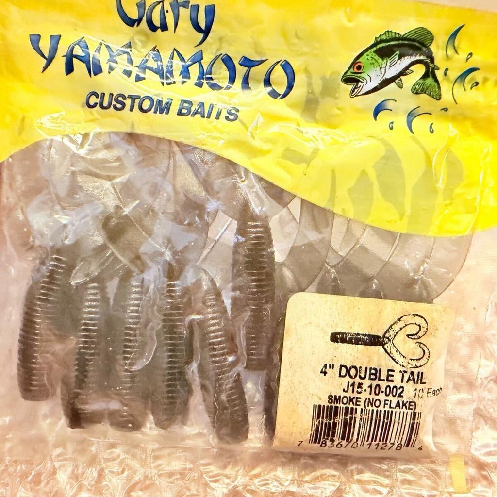 Gary YAMAMOTO 4 inch 6 inch Double Tail Grub 30pcs Worm Set, Opened, ⑩273 - Image 2