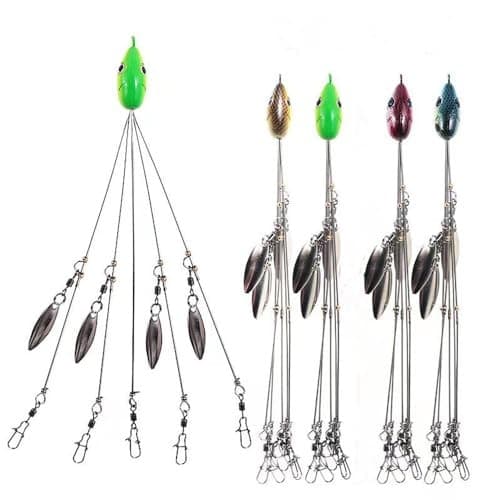 4Pack Premium18g 5 Arm Alabama Rig Head Umbrella Fishing Group Lures Bass  - Image 2