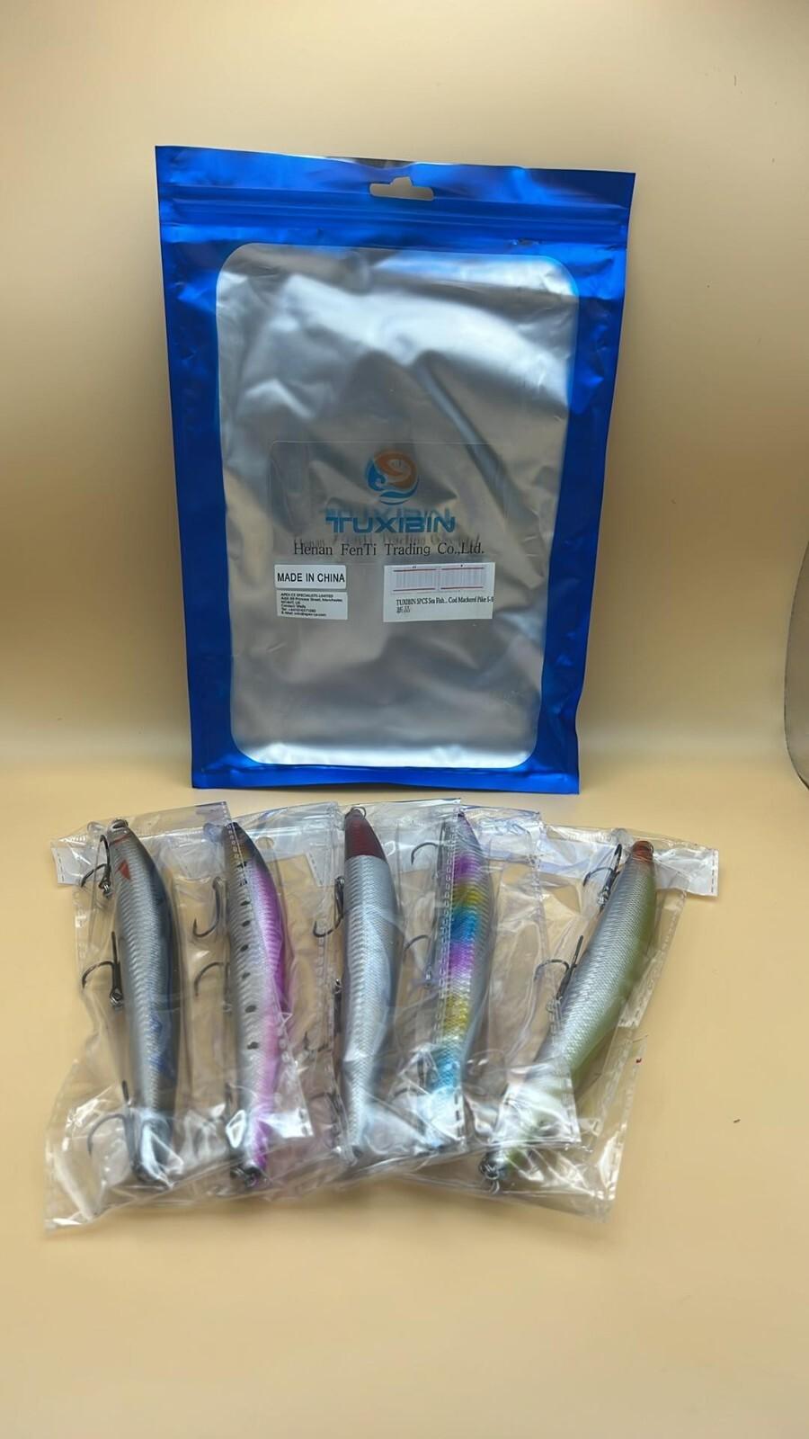 TUXIBIN 5PCS Sea Fishing Accessories Sea Bass Pollock Cod Mackerel Pike 5-9 - Image 2