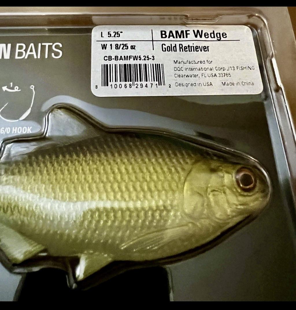 1-2 pk 13 Fishing Coalition Bait Co BAMF Wedge Swimbait Lures GOLDEN RETRIEVER - Image 5