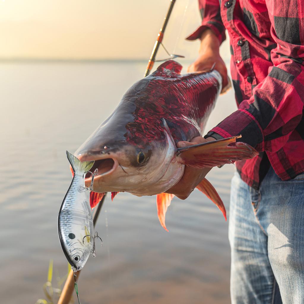 Taruor 7In Glider Fishing Lures Glide Bait Jointed Swimbait W/ Treble Hooks V2D2 - Image 11