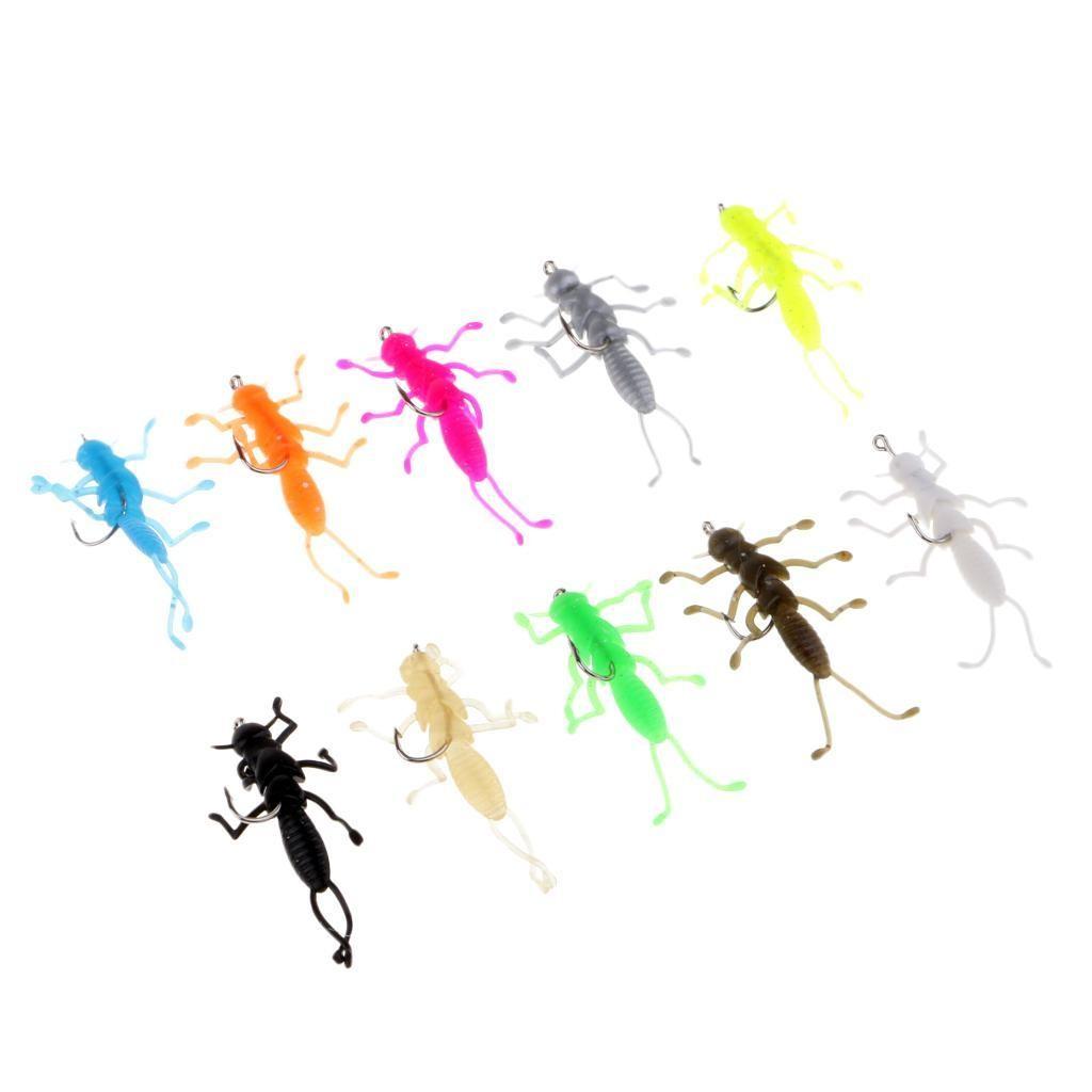 10pcs Artificial Stonefly Nymph Rubber Fishing Accessories Model with Legs - Image 2