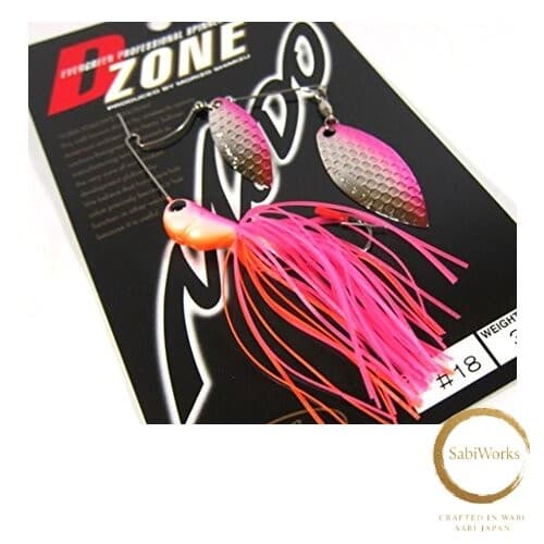 New Evergreen Spinnerbait D-Zone Double Willow Leaf 3/4oz Hot Pink #18 - Image 1