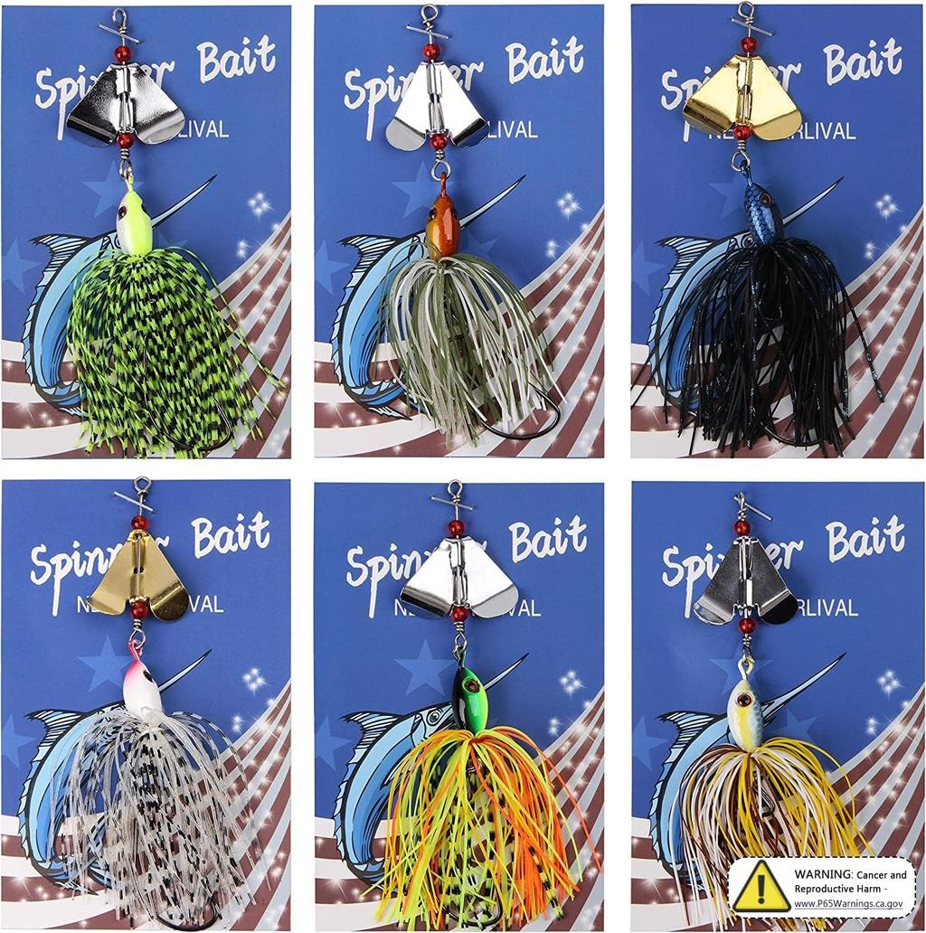 Bass Fishing Lures Kit Buzzbait Lure Large, Style A-12pcs - Image 8