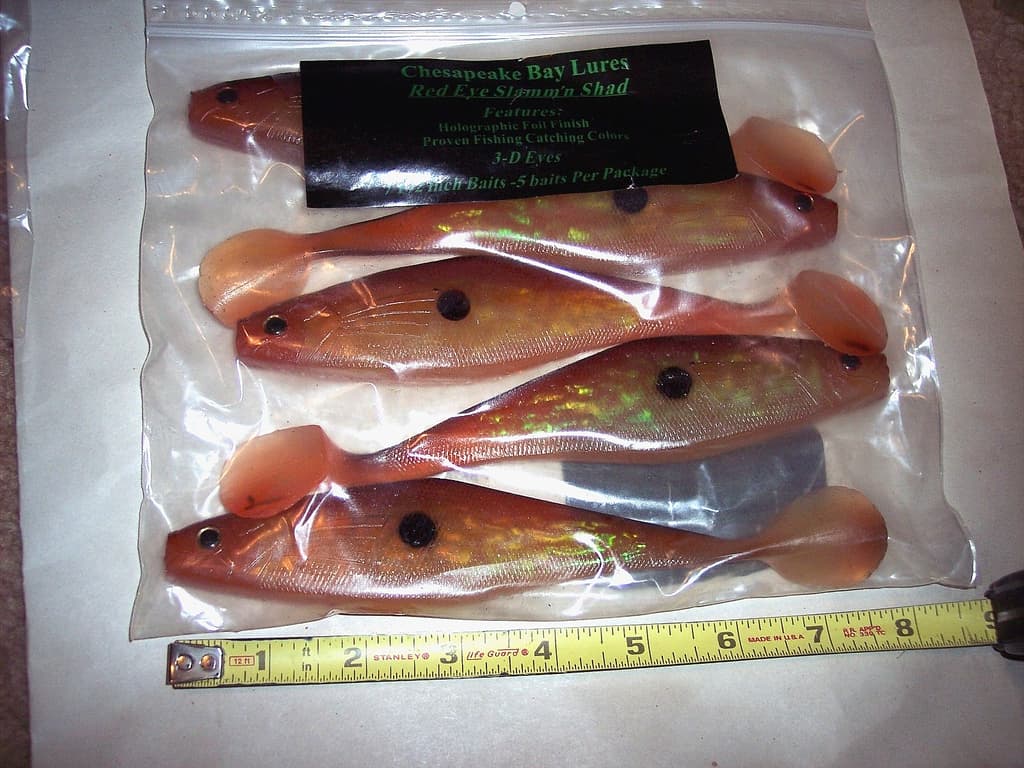 Chesapeake Bay Lure Red Eye Shad 7" Baitfish Umbrella Rig Striper Muskie Pike . - Image 2