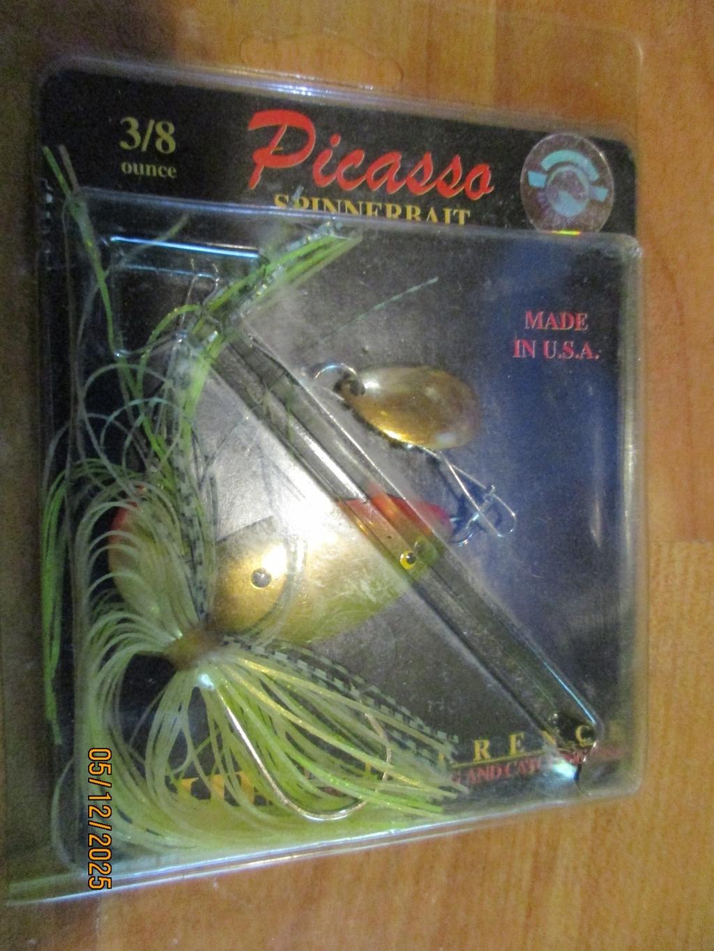 Lot of 3 Picasso Spinnerbait Lures- Vintage Old Stock New in Pack - Image 2