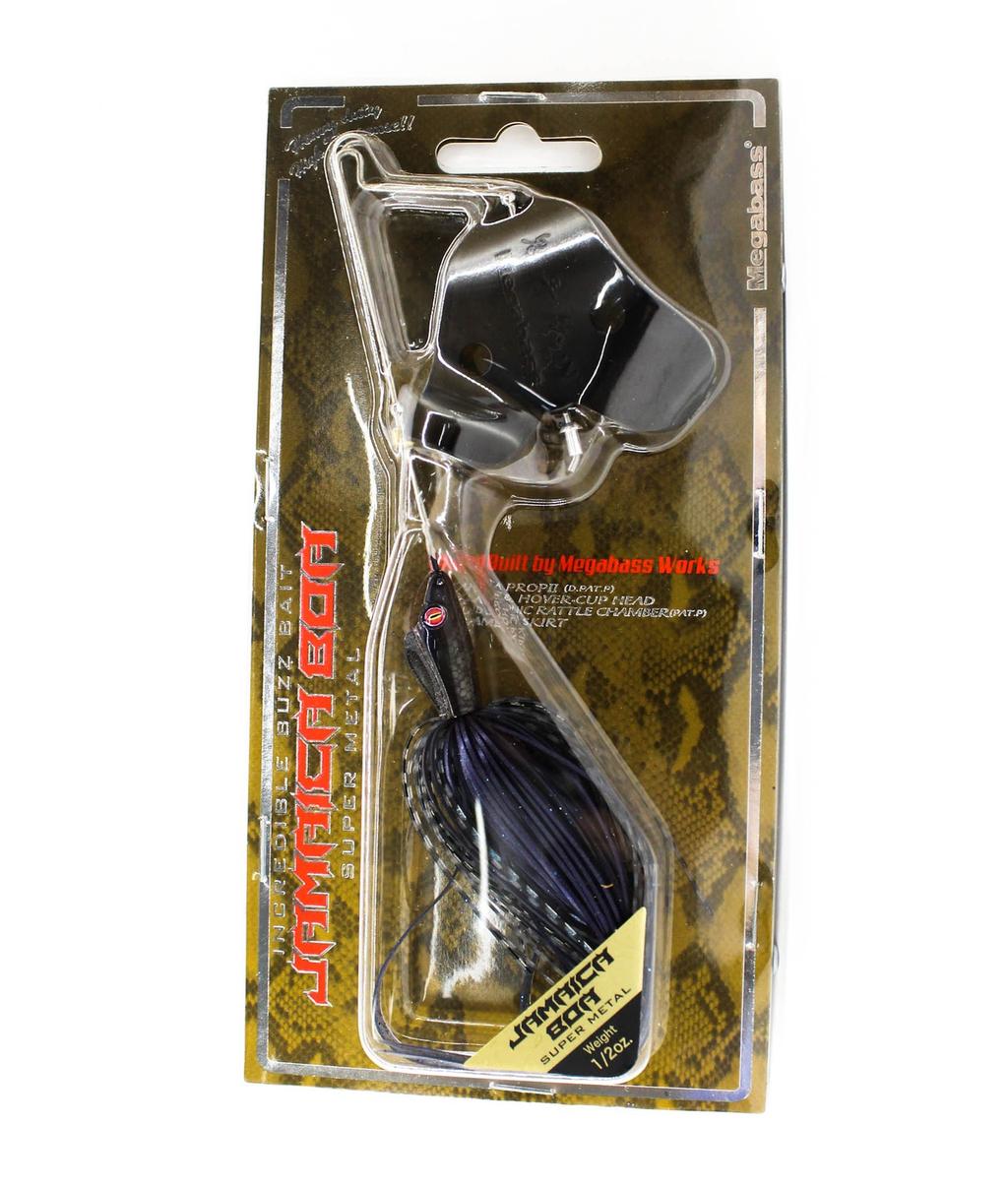 Megabass Jamaica Boa 1/2 oz Buzzbait Sinking Lure Black Mamba (4255) - Image 1