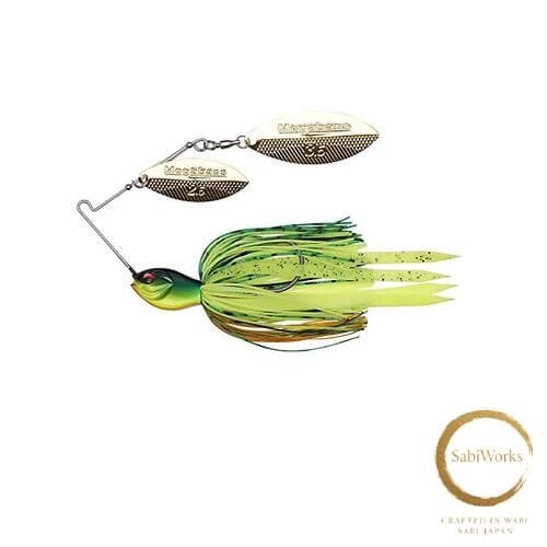 New Megabass SV-3 Double Willow Spinnerbait - Hot Tiger  3/4 oz - Image 1