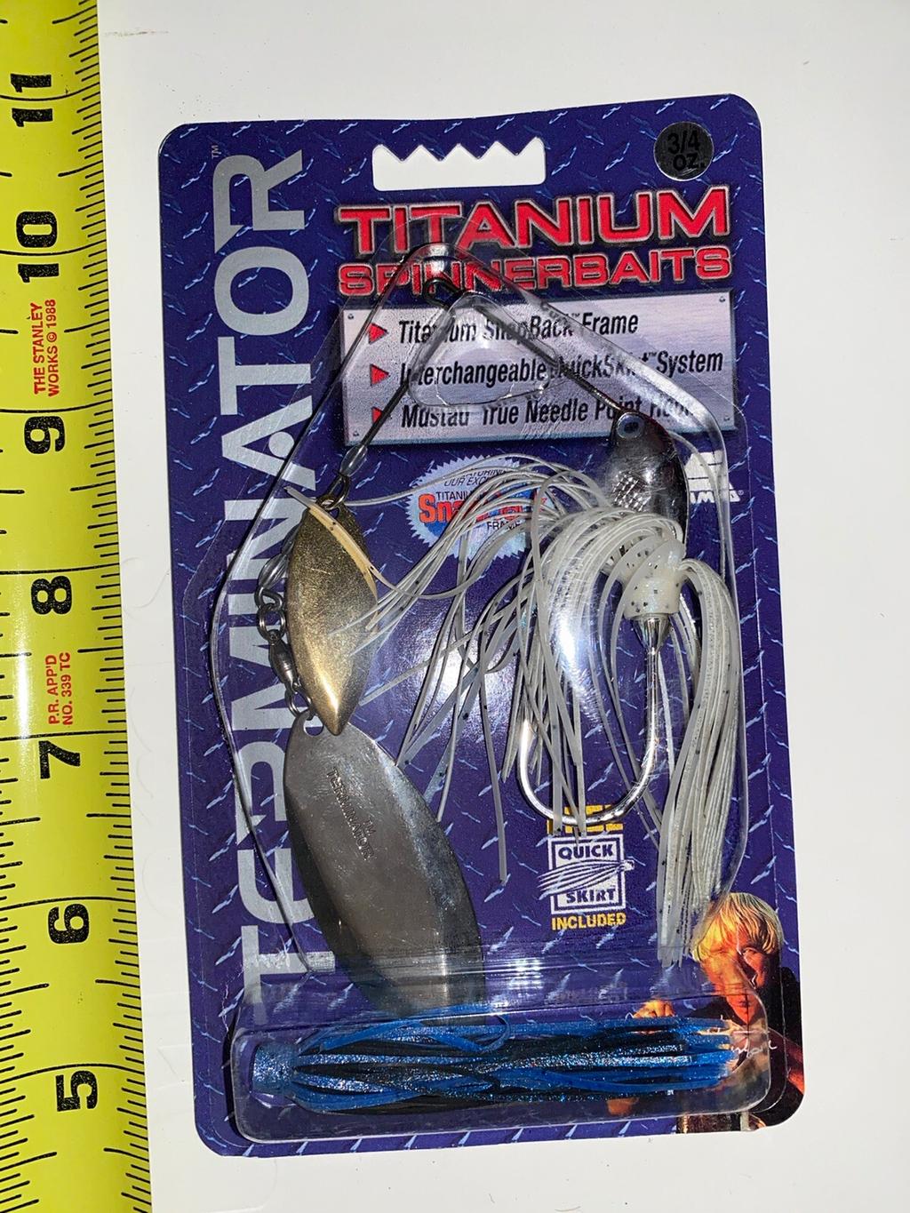 TUFF FIND CLASSIC TERMINATOR TITANIUM SPINNERBAIT FISHING LURES Discontinued NOS - Image 1