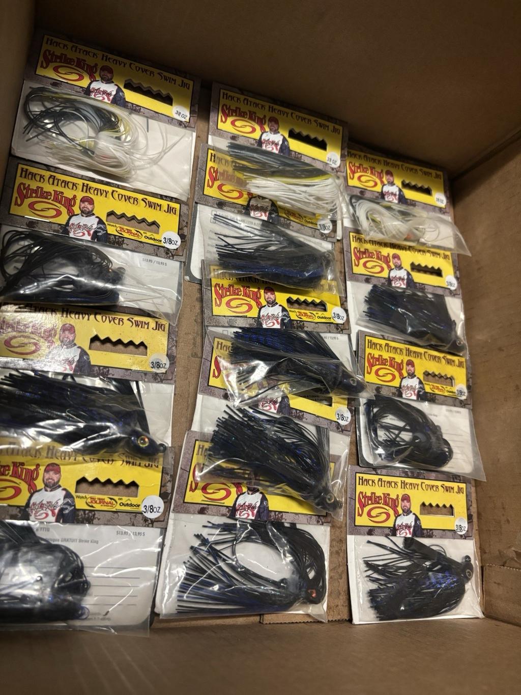 13 Pack Of Strike King Hack Attack Swim Jig Black & Blue/Sexy Shad 3/8oz Lures  - Image 5