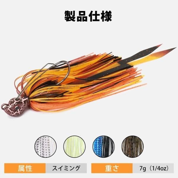 Spinnerbait Buzzbait Set of 5 with BKK hook Lure Fishing Aging Saltwater - Image 2