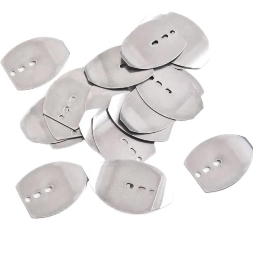 500pcs Stainless Steel Swim Jig Dancer Jig Chatterbait Chatta Bait Shakee Blades - Image 1