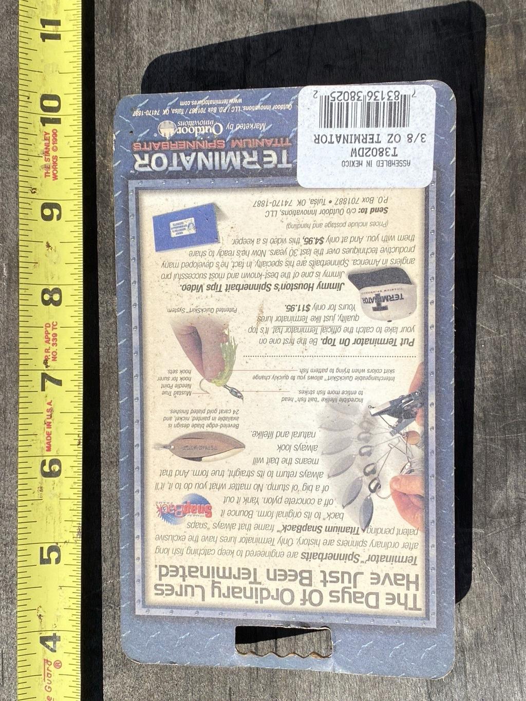 TUFF FIND CLASSIC!TERMINATOR TITANIUM SPINNERBAIT FISHING LURES Discontinued NOS - Image 3