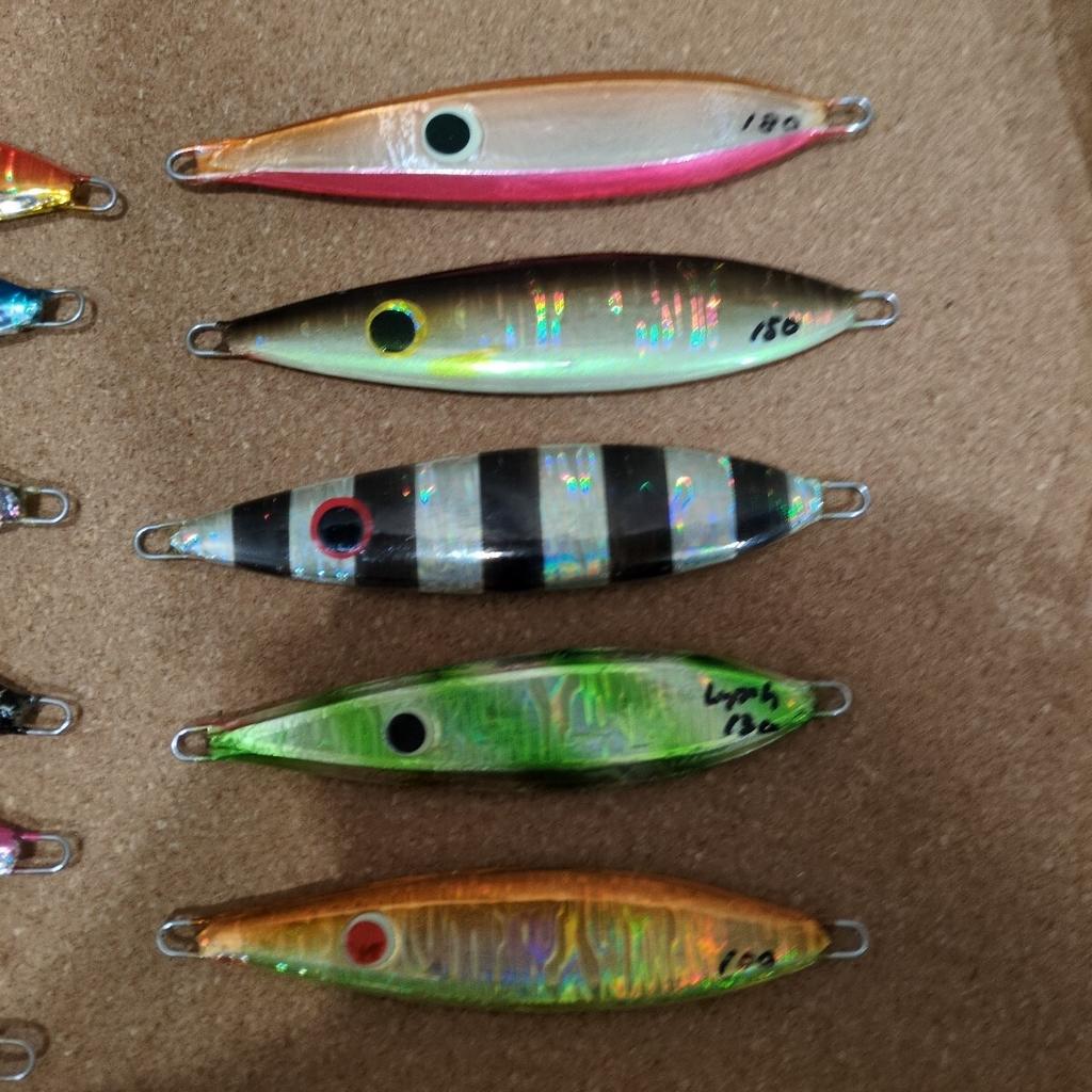 Marine Bait Reppuu Kai Metal Jig Set 17pcs Blue Fish Used - Image 9