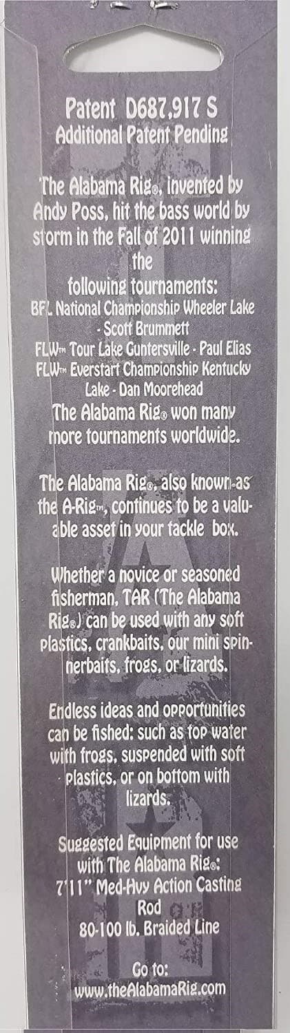 (2) The Alabama Rig Original Andy Poss A-Rig Sexy Shad Brand New In Pack - Image 5