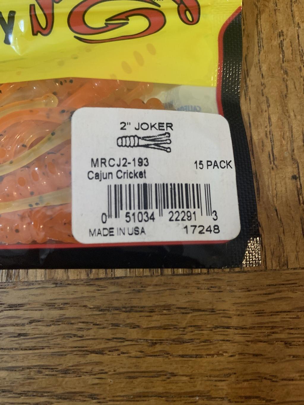 Mr. Crappie By Strike King MRCJ2-193 2” Joker Cajun Cricket 1ea 15pk-NEW-SHIP24H - Image 3