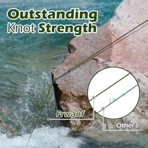 NEW Frwanf Fishing Line 8-Strand Braided PE Line 1000m Size 10 Black for - Image 5