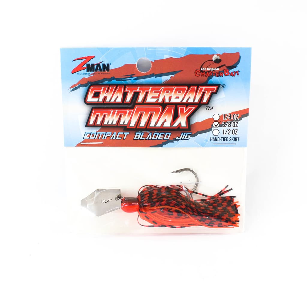 Zman Chatterbait Mini Max Sinking Lure 3/8 Oz Fire Craw (8910) - Image 1