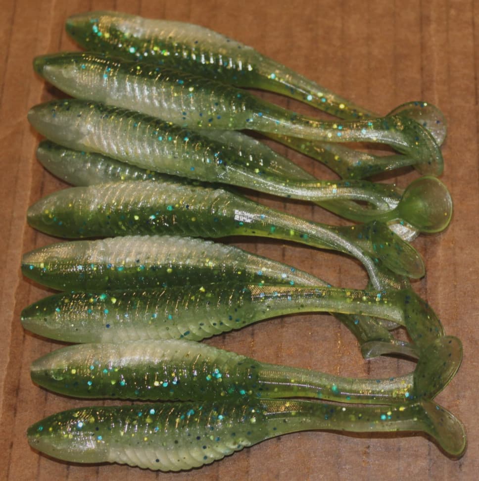 5" Swim Minnow Light Smallie Magic Paddle Tail Swimbait Trailer for A Rig 50 pk - Image 1
