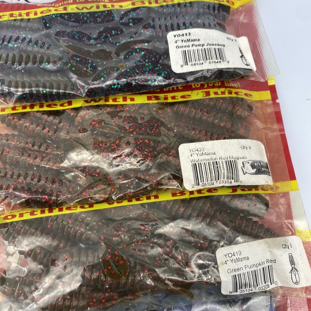 Big Bite Baits Bass Plastics Creature Bait Senko Chunk Worm Grubs (24 Bag Lot!) - Image 8