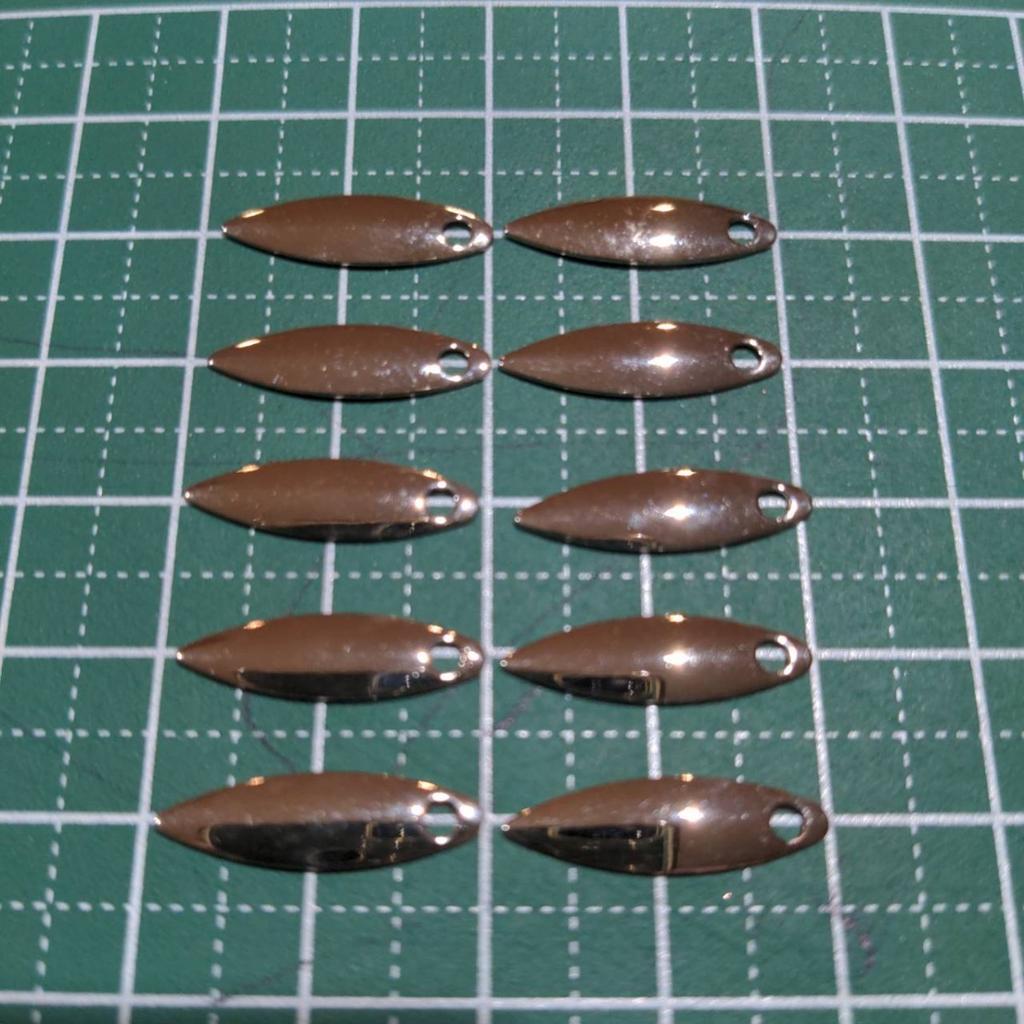 1 Silver Willow Leaf Blade 10 Pieces Metal Jig Head Rubber Vibration Custom Part - Image 3
