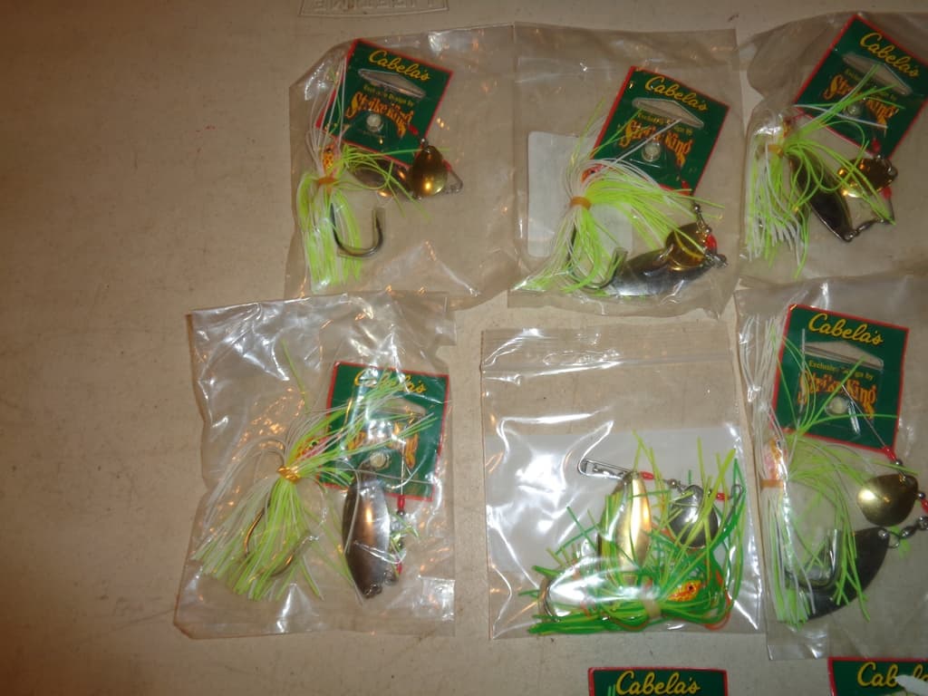 10 Cabela's STRIKE KING SPINNERBAIT 3/8OZ., CR38CW-45SG gold, CA38CW-12GS silver - Image 2