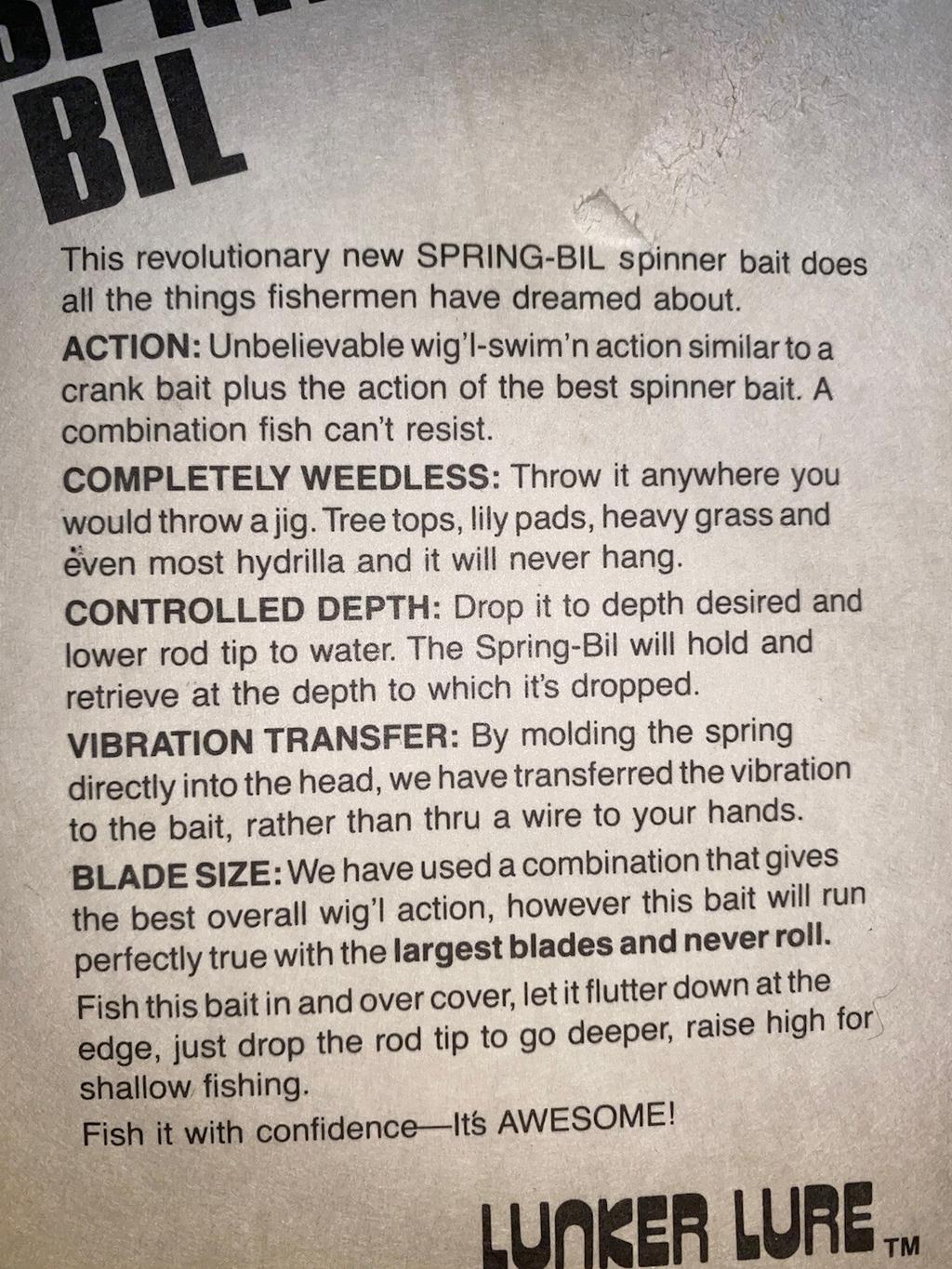 TUFF FIND!Unknown chatterbait,LIVING RUBBER SKIRT!!!spring Bil Lure Discontinued - Image 10