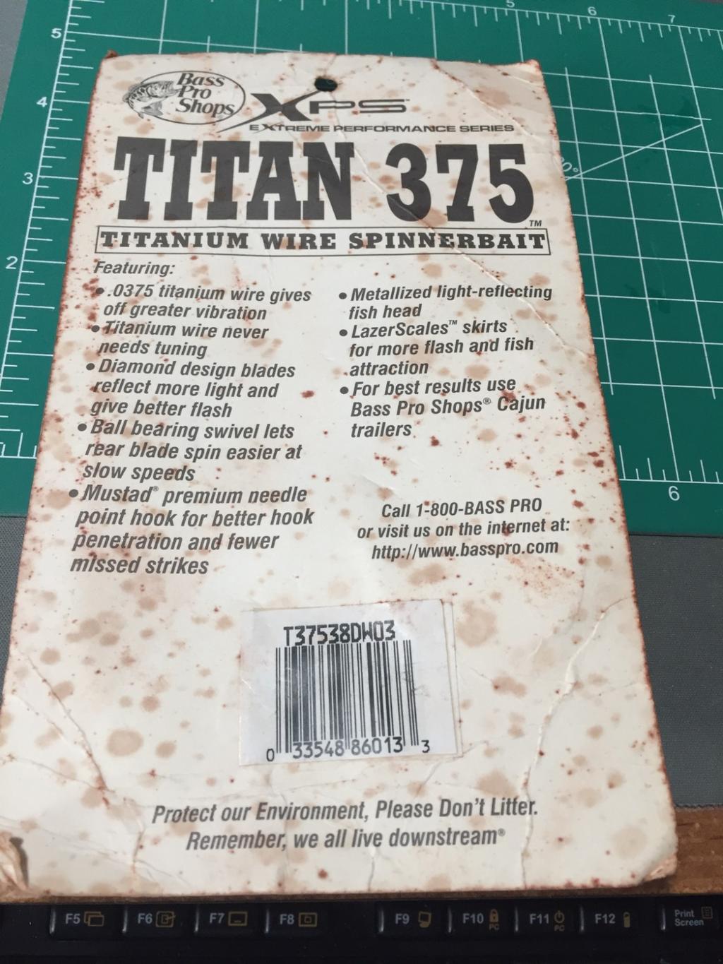 VERY RARE BASS PRO SHOPS TITAN 375 TITANIUM 3/8OZ. SPINNERBAIT NEW IN WORN PKG. - Image 3