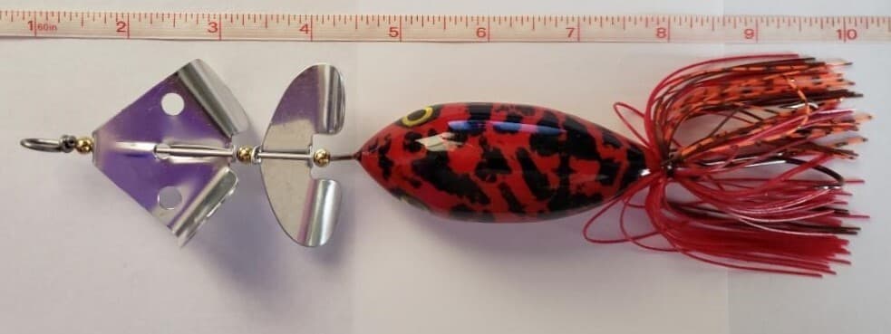  HANMADE DOUBLE BLADED BUZZBAIT. BASS, NORTHERN PIKE, MUSKIE/ MUSKY. - Image 1