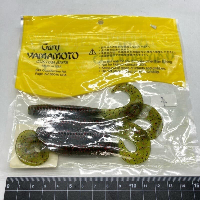 818325 Gary Yamamoto 6 Inch Jumbo Gloves 4 208 Watermelon Black Small Red Flk Co - Image 2