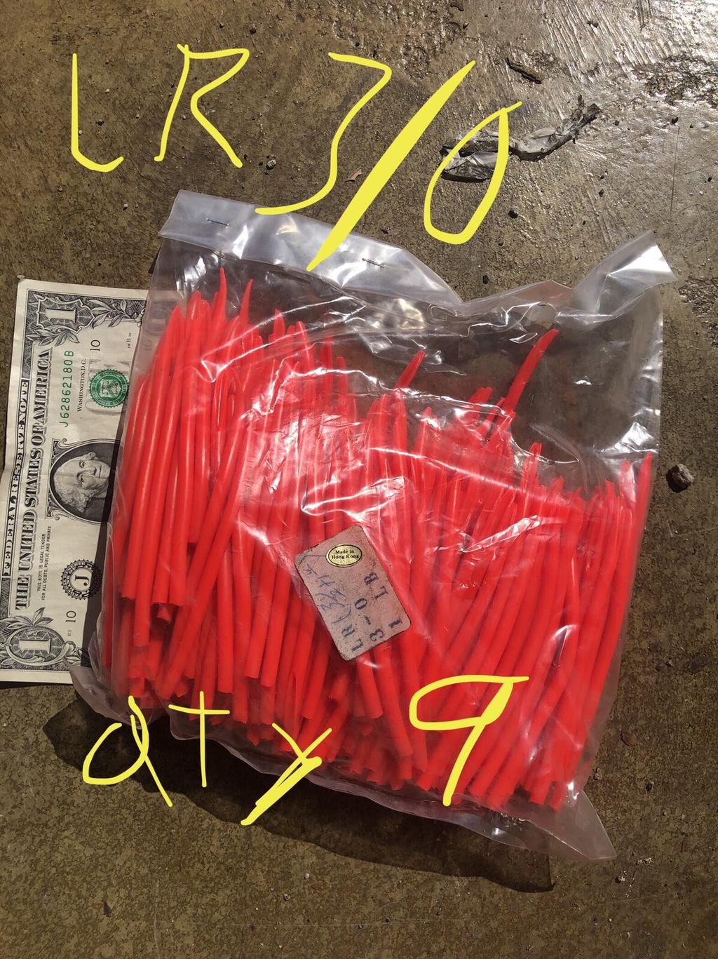 Bulk Pack Surge Tube Lt Red 3/0 Cut Trolling Saltwater Lures Striper Eel Rig - Image 5