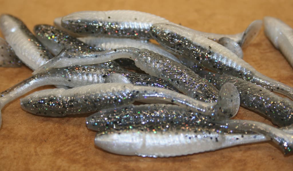 3.5" Swim Minnow Magic Shad Paddle Tail Swimbait Trailer for A Rig 50 pack  - Image 3