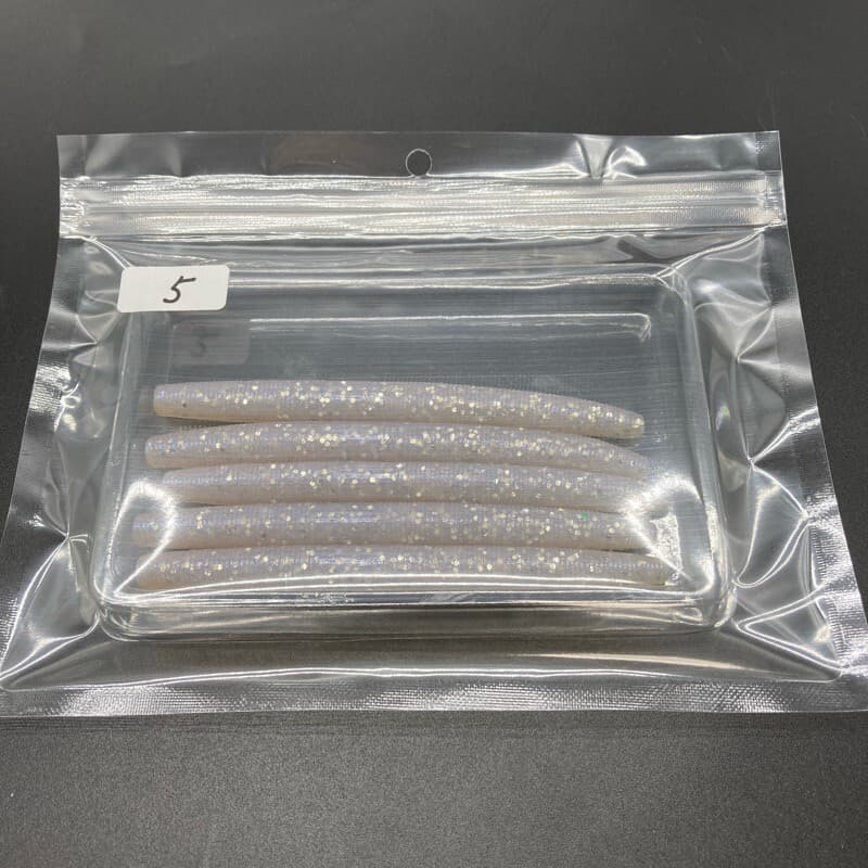 818337 Gary Yamamoto 4 Inch Yama Senko 5 Pieces White Condition B C - Image 2