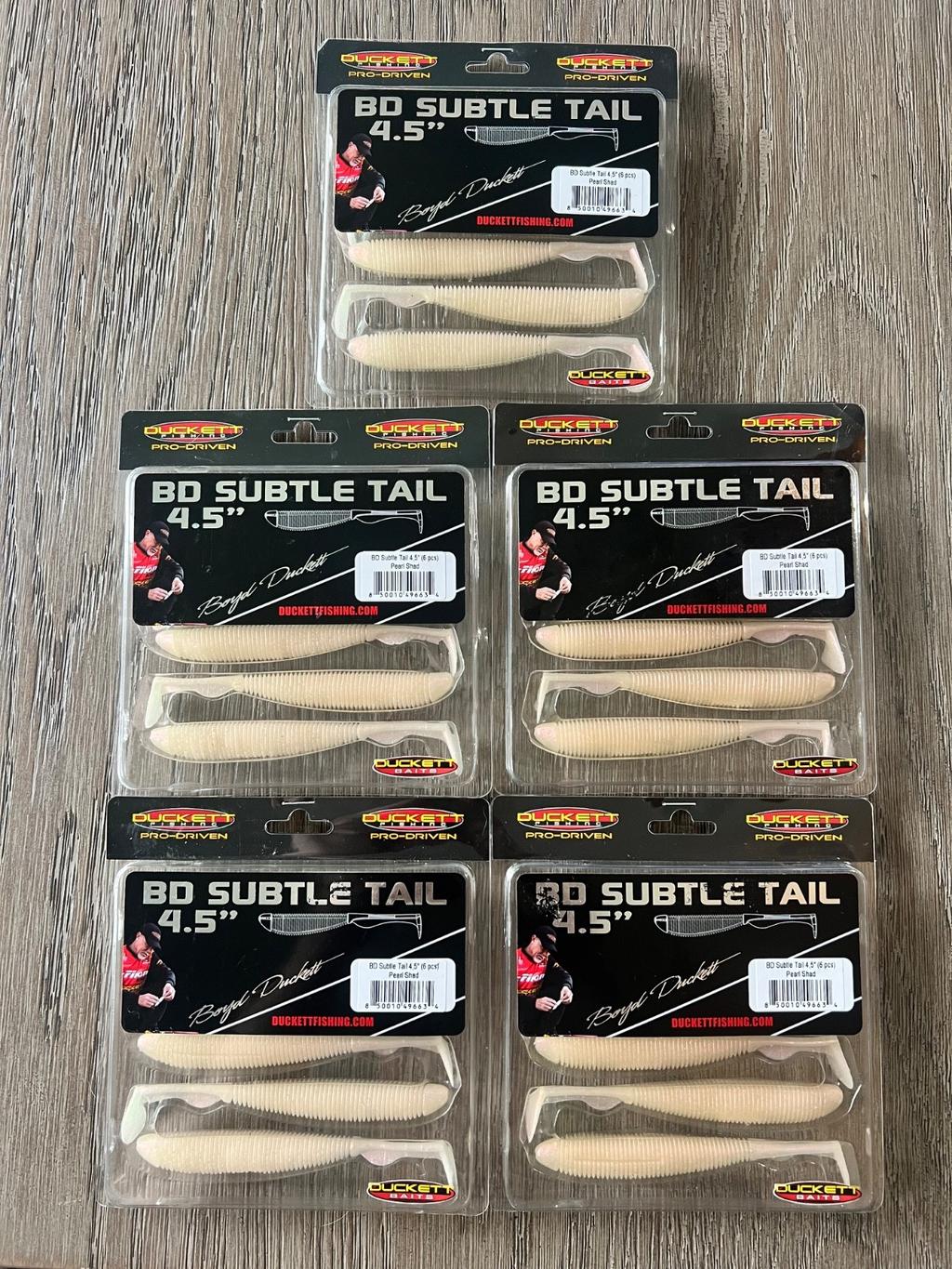 Duckett BD Subtle Tail 4.5inch Soft Plastic Swimbaits - 5 PACK LURE BUNDLE! - Image 1