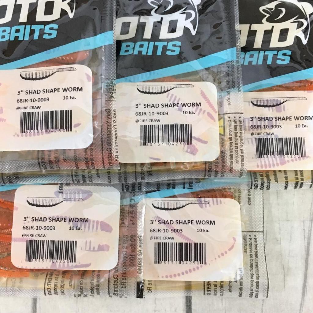 Gary Yamamoto Shad Shape Worm 3 inch 5 piece set t3382 - Image 3