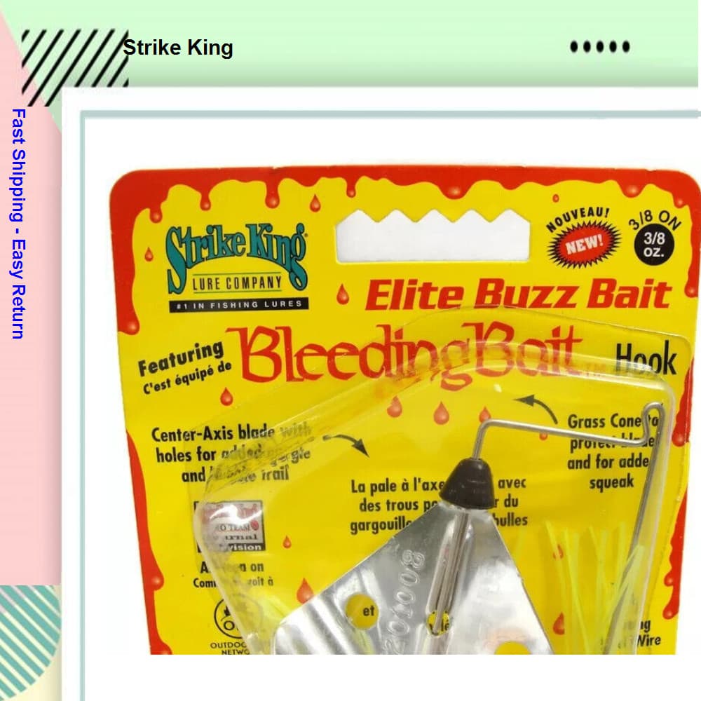 Strike King (BBEB38-301) Bleeding Elite Buzzbait Fishing Lure 3/8 oz (2 Pack) - Image 3