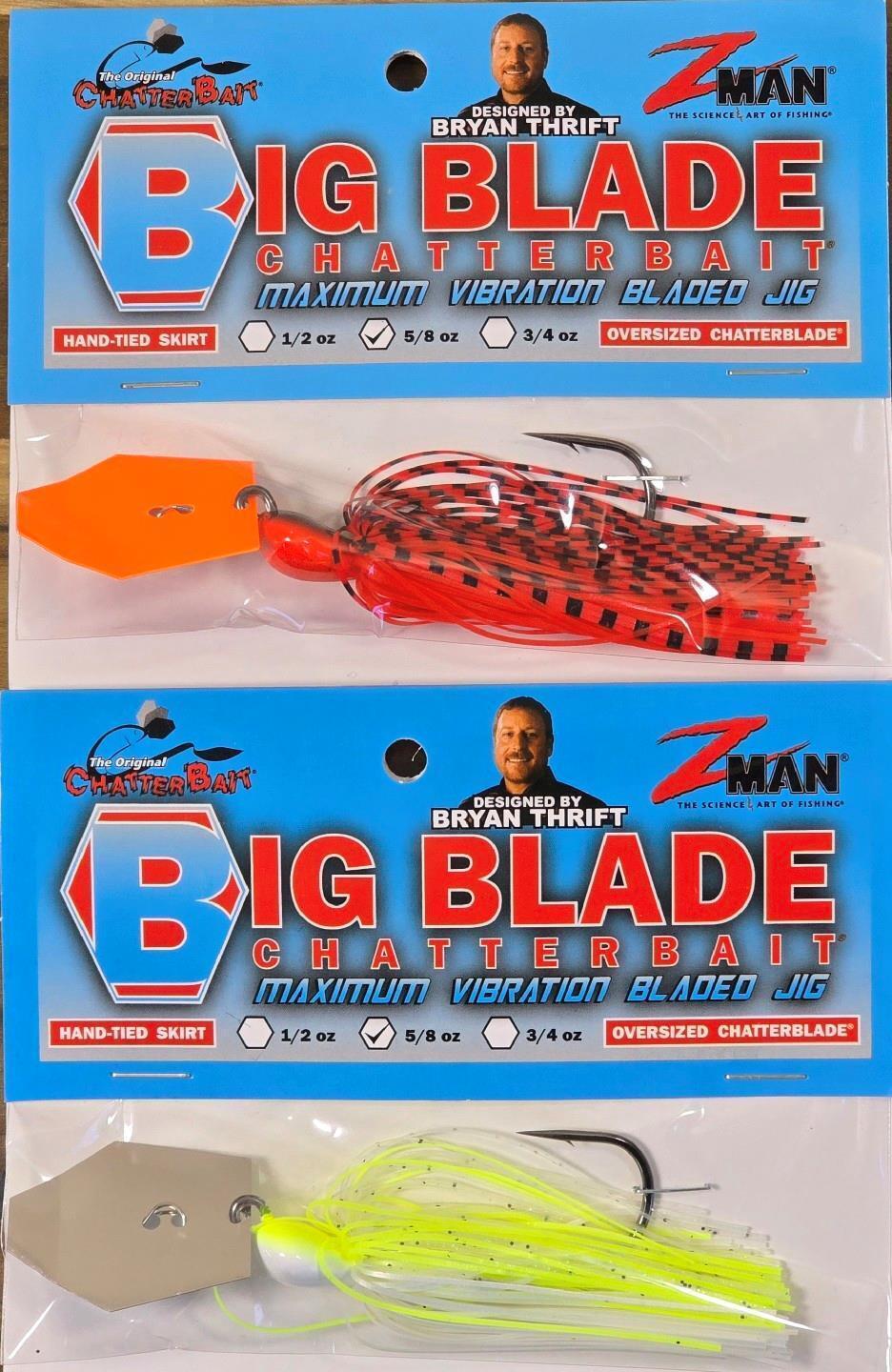 (Ct of 2) Z-Man Big Blade Chatterbait 5/8 oz Provides Maximum Thump & Vibration - Image 1