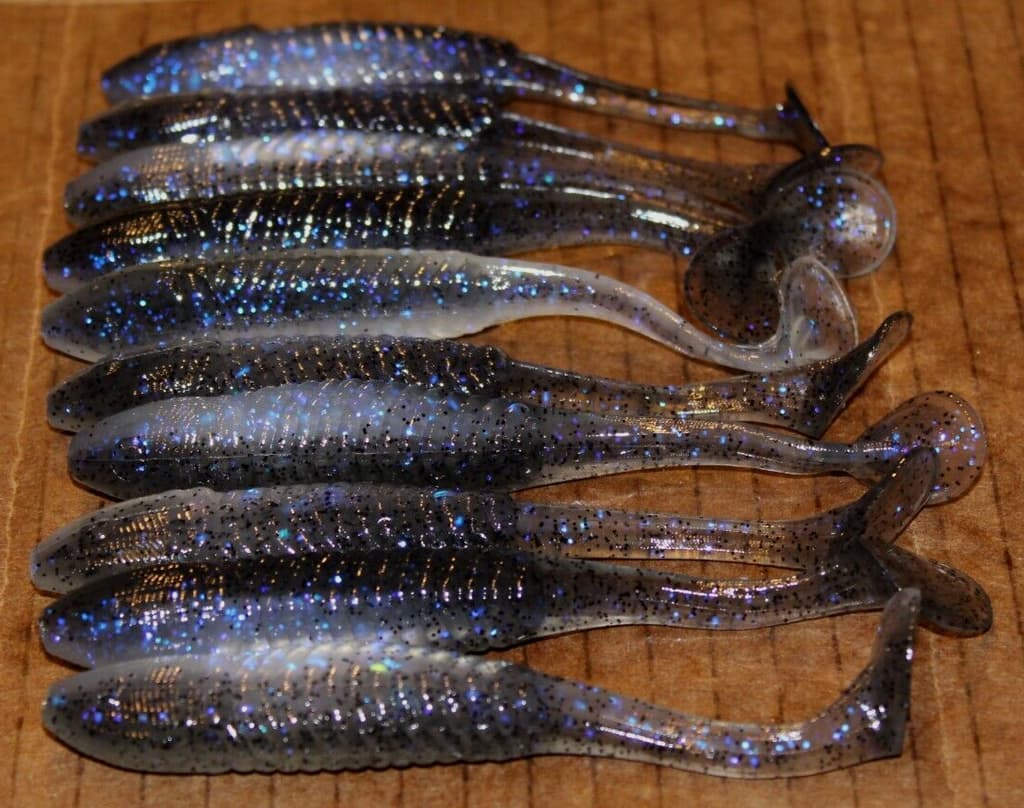 5" Swim Minnow Darker Crystal Shad Paddle Tail Swimbait Trailer for A Rig 50 pk - Image 4