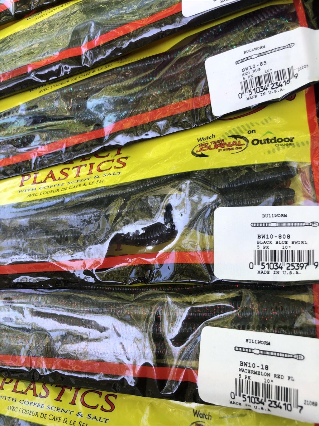 13 Colors/ Packs Strike King 10" Bullworm KVD Perfect Plastics Fishing Lure S5 - Image 3