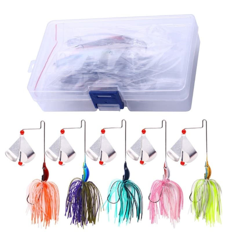 Buzzbait Lures Fishing Lures Spinner Baits Swim Jigs Lures 5pcs - Image 1