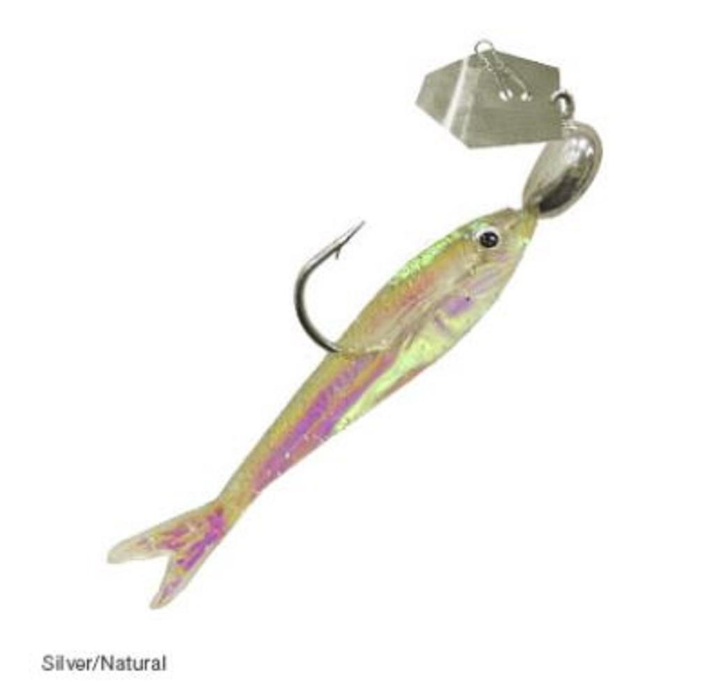 Zman Chatterbait Flashback Mini 1/8 Oz Silver Natural (0365) - Image 2